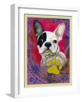 Pink French Bulldog-Cathy Cute-Framed Giclee Print