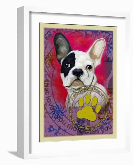 Pink French Bulldog-Cathy Cute-Framed Giclee Print