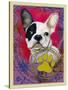 Pink French Bulldog-Cathy Cute-Stretched Canvas