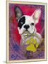 Pink French Bulldog-Cathy Cute-Mounted Giclee Print