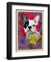 Pink French Bulldog-Cathy Cute-Framed Giclee Print