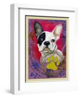 Pink French Bulldog-Cathy Cute-Framed Giclee Print