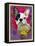 Pink French Bulldog-Cathy Cute-Framed Stretched Canvas