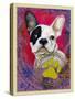 Pink French Bulldog-Cathy Cute-Stretched Canvas