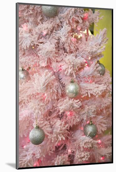 Pink Frosted Christmas Tree, Palm Springs, California, USA-Julien McRoberts-Mounted Photographic Print