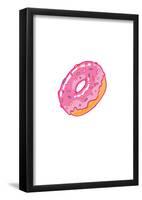 Pink Frosted Donut in Profile-null-Framed Poster