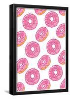 Pink Frosted Donut Storm-null-Framed Poster