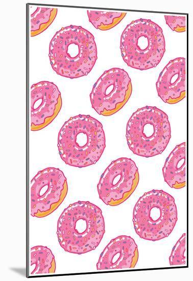 Pink Frosted Donut Storm-null-Mounted Poster