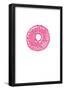 Pink Frosted Donut  Straight On-null-Framed Poster