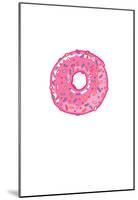 Pink Frosted Donut  Straight On-null-Mounted Poster
