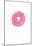 Pink Frosted Donut  Straight On-null-Mounted Poster