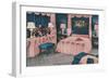 Pink Frou-Frou Bedroom-null-Framed Art Print