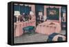 Pink Frou-Frou Bedroom-null-Framed Stretched Canvas