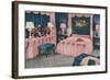 Pink Frou-Frou Bedroom-null-Framed Art Print