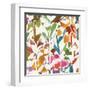 Pink Garden Square II White-Hugo Wild-Framed Art Print