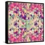 Pink Geometric Pattern-cienpies-Framed Stretched Canvas