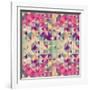 Pink Geometric Pattern-cienpies-Framed Art Print