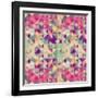 Pink Geometric Pattern-cienpies-Framed Art Print