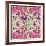 Pink Geometric Pattern-cienpies-Framed Art Print