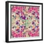 Pink Geometric Pattern-cienpies-Framed Art Print