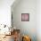 Pink Geometric Pattern-cienpies-Framed Stretched Canvas displayed on a wall