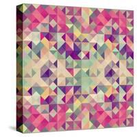 Pink Geometric Pattern-cienpies-Stretched Canvas