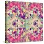 Pink Geometric Pattern-cienpies-Stretched Canvas