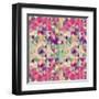 Pink Geometric Pattern-cienpies-Framed Art Print