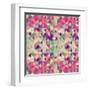 Pink Geometric Pattern-cienpies-Framed Art Print