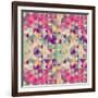 Pink Geometric Pattern-cienpies-Framed Art Print