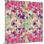 Pink Geometric Pattern-cienpies-Mounted Art Print