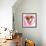 Pink & Gold Heart Strokes I-Gina Ritter-Framed Art Print displayed on a wall