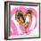 Pink & Gold Heart Strokes I-Gina Ritter-Framed Art Print