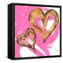 Pink & Gold Heart Strokes II-Gina Ritter-Framed Stretched Canvas