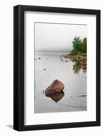 Pink Granite In Jordan Pond at Acadia-Steve Gadomski-Framed Photographic Print