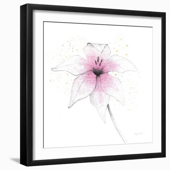 Pink Graphite Flower V-Avery Tillmon-Framed Art Print