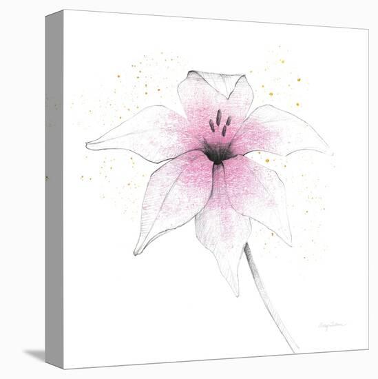 Pink Graphite Flower V-Avery Tillmon-Stretched Canvas