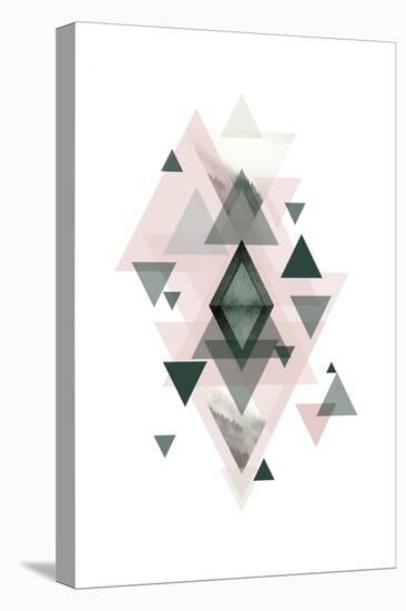 Pink Green Geometric 1-Urban Epiphany-Stretched Canvas
