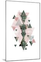 Pink Green Geometric 2-Urban Epiphany-Mounted Art Print