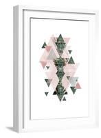 Pink Green Geometric 2-Urban Epiphany-Framed Art Print