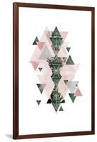 Pink Green Geometric 2-Urban Epiphany-Framed Art Print