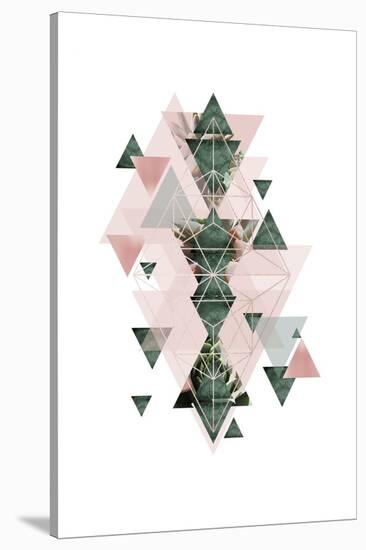 Pink Green Geometric 2-Urban Epiphany-Stretched Canvas