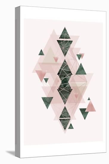 Pink Green Geometric 3-Urban Epiphany-Stretched Canvas