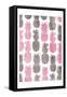 Pink Grey Pineapples-OnRei-Framed Stretched Canvas