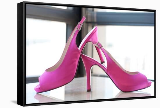 Pink Heels-Erin Berzel-Framed Stretched Canvas