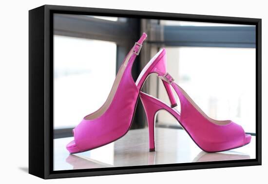 Pink Heels-Erin Berzel-Framed Stretched Canvas