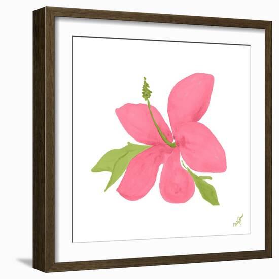 Pink Hibiscus-Nola James-Framed Art Print