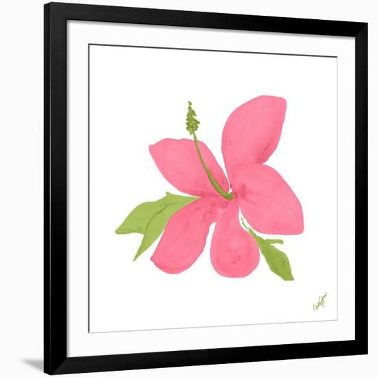 Pink Hibiscus-Nola James-Framed Art Print