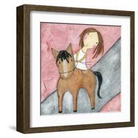 Pink Horse-Carla Sonheim-Framed Art Print