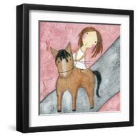 Pink Horse-Carla Sonheim-Framed Art Print